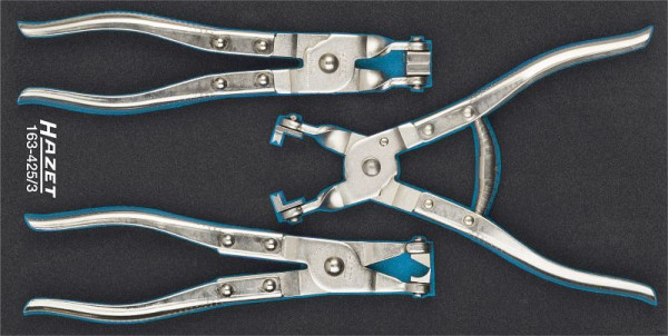 Jeu de pinces pour colliers de serrage Hazet, nombre d'outils : 3, 163-425/3