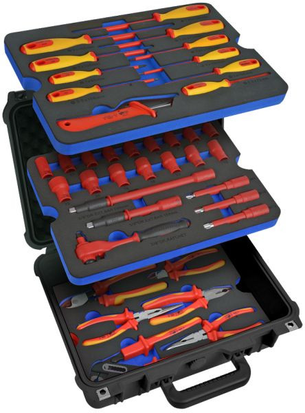 Jeu d'outils VDE en acier SW, 50 pièces, V1000