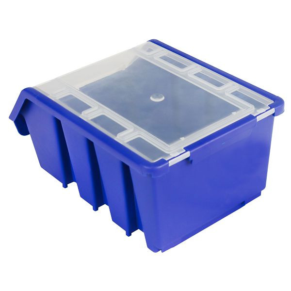 Boîte de rangement visible ADB avec couvercle, taille 2, bleue, 23412