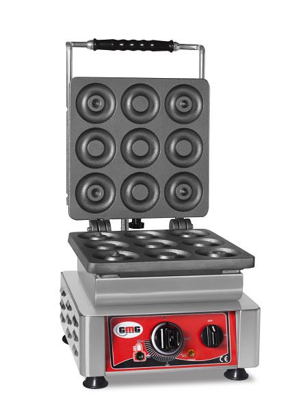 Gaufrier GMG Donato, 1x (9x 8cm x 1,4cm/2,8cm), plaque de cuisson interchangeable, très facile à monter, 50° à 300°C, facile à nettoyer, WE-09