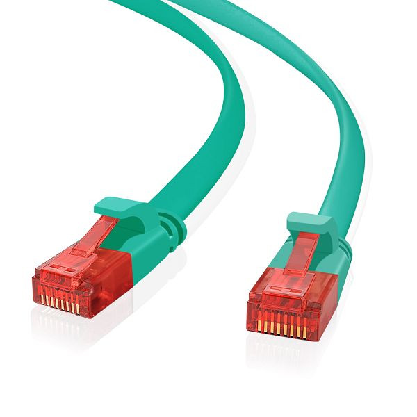 Helos câble patch ultra fin U/UTP Cat 6 vert 10,0m, 263003