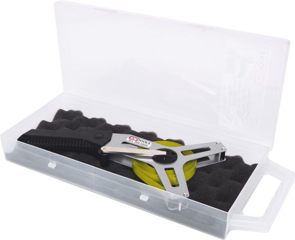 Mètre ruban à cadre KS Tools avec ruban en acier jaune, 20 m, 300.0049