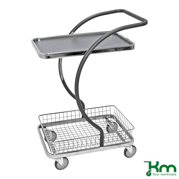 Chariot de table Kongamek C-Line avec étagère en fil, KM96201