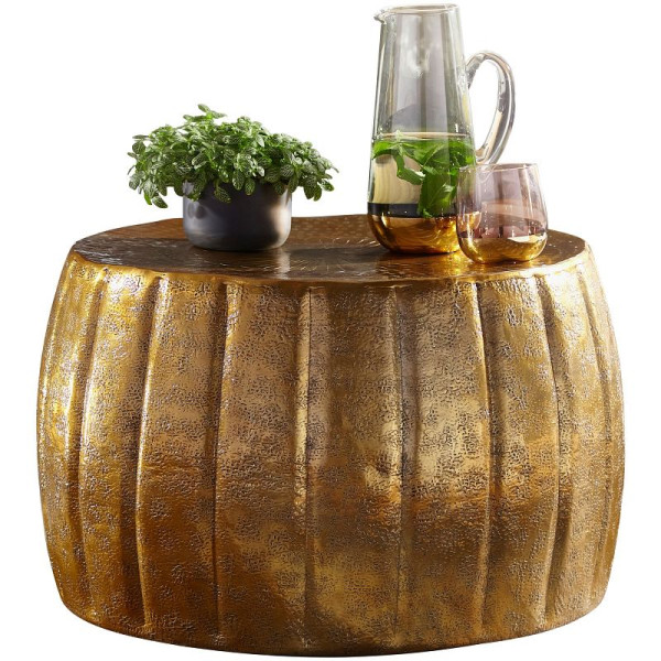 Wohnling table basse JAMAL 60x36x60 cm aluminium or oriental rond, WL5.504