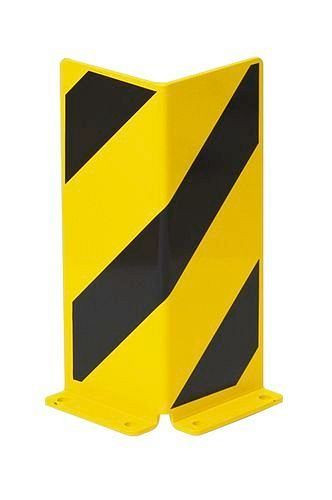 Support antichoc DENIOS en acier, profilé en L, hauteur 400 mm, épaisseur 5 mm, jaune/noir, 248-457