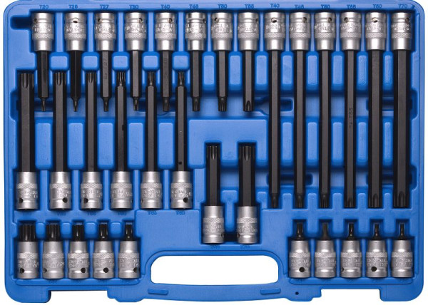 Embouts de tournevis en acier SW, 1/2", profil en T, T20-T70, 32 pièces, 04423L