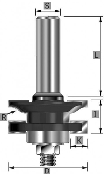 Profil Edessö et profil compteur type B, A : 41, R : 4,76, B : 23,8, C : 12, 128241012