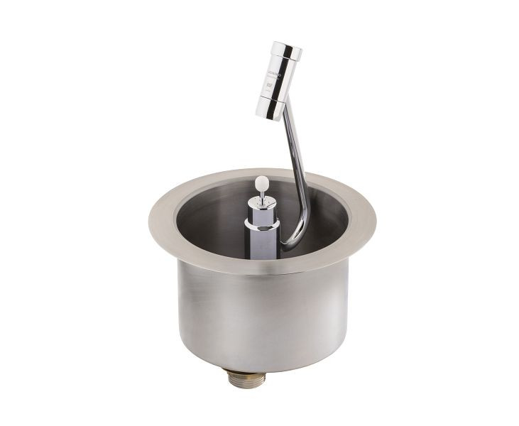 Lölsberg i.ScoopShower Comfort Silver WATERSTOP XL système de douche portionneur rond extra large (version pour portionneur à louche, version encastrable), 925 120