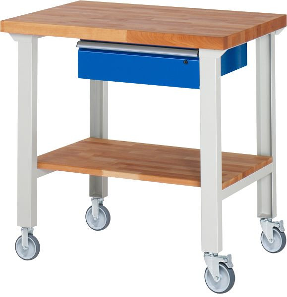 Établi mobile RAU 7001A7, 1000x700x1000mm, 2 roulettes fixes et pivotantes chacune, 05-7001A7-107B4S22.11