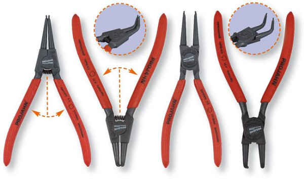 Jeu de pinces à circlips Projahn 4 pièces, 4683