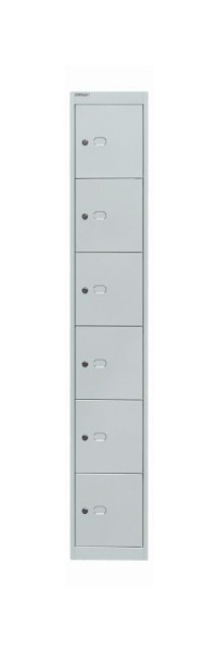 Armoire de bureau Bisley, 1 compartiment, 6 compartiments, gris clair, CLK126645