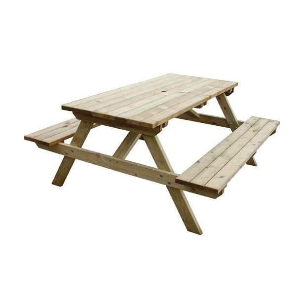 Banc de pique-nique en bois pour 6 personnes Rowlinson CG095