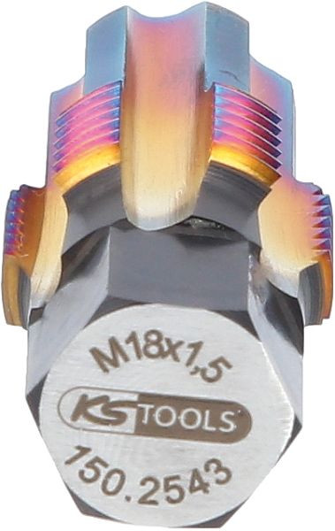 Robinet KS Tools avec boulon de guidage pour sondes lambda, M18x1,5, 150.2543