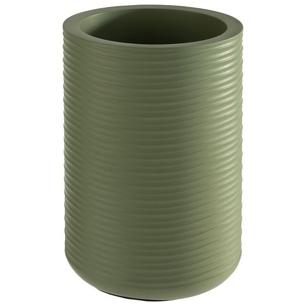 Refroidisseur de bouteilles APS -ELEMENT-, extérieur Ø 13 x 19,5 cm, béton, vert, intérieur Ø 10 cm, avec dessous ménageant les meubles, 36124