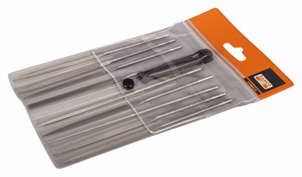Jeu de limes aiguilles Bahco, 9 pièces, 160 mm, étui en plastique, coupe 1, 2-471-16-1-0