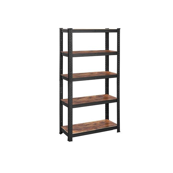 SONGMICS Rack de stockage à 5 niveaux, capacité de charge jusqu'à 650 kg, couleur noir-vintage, GLR030B01