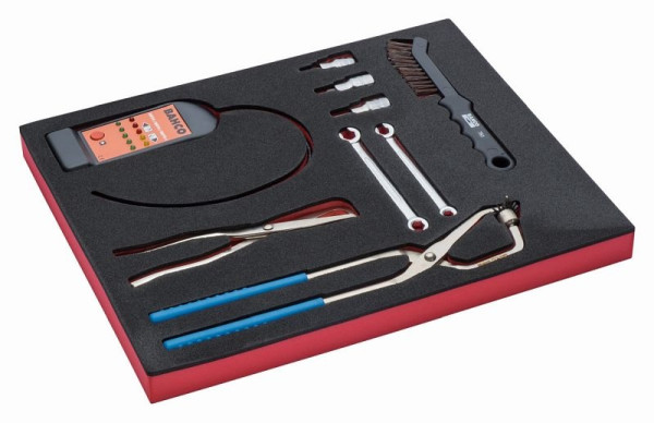 Insert Bahco 2/3, testeur de liquide de frein, embouts de tournevis, pinceau + pince à ressort de frein, 9 pièces, FF1F5010