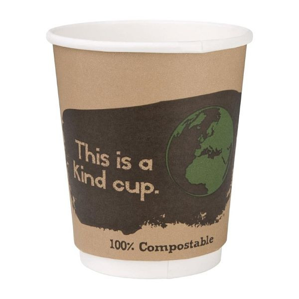Gobelets pour boissons chaudes compostables Fiesta Green, double paroi 22,7cl, UE : 500 pièces, DY985