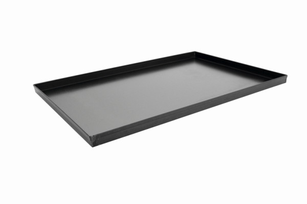 Plaque à pizza Schneider 400 x 600 mm, hauteur 25 mm, matériau : tôle bleue, épaisseur 20 mm, 997900