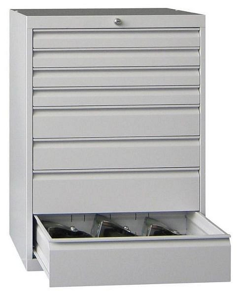 Bloc tiroir Pavoy 1000/600/715, serrure à cylindre rotatif robuste, 4x75, 2x125, 2x175, 43454-100-014-910905