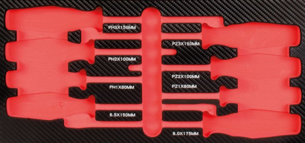 Insert Projahn vide pour 8 tournevis cruciformes, Pozidriv et à fente, 5999-065E