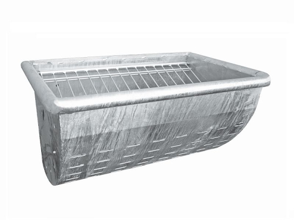 Râtelier Growi, galvanisé à chaud, avec grille d'économie d'aliments, largeur 1500 mm, 10059700