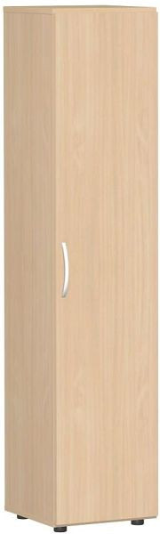 armoire à double porte geramöbel avec pieds, poignée gauche ou droite, amortisseur de porte inclus, non verrouillable, 400x420x1808, hêtre/hêtre, S-345100-BB