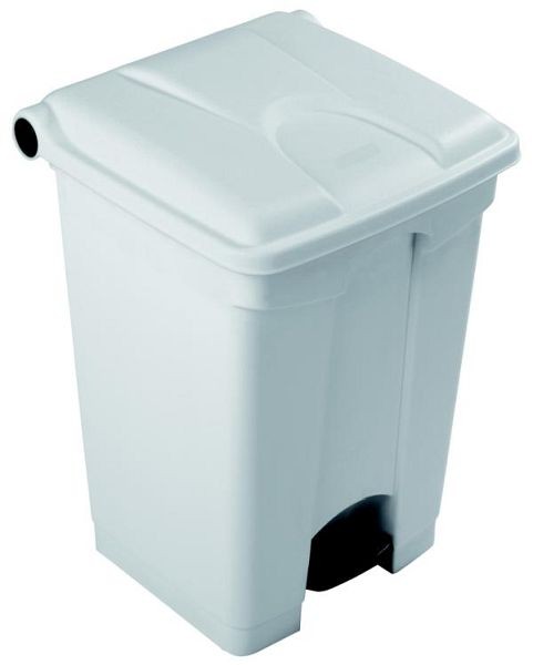 Poubelle à pédale Orgavente monochrome en PP, blanc, HxLxP 600x410x398 mm, 45 litres, SO-1245-WHT