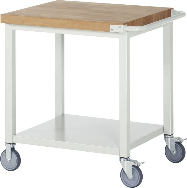 Etabli mobile RAU série 8000, étagère en tôle d'acier, 750x880x700 mm, 05-8000-6-077B4S.12