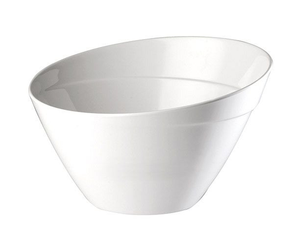 Bol APS -BALANCE-, Ø 30 cm, hauteur : 19,5 cm, mélamine, blanc, 5 litres, avec pieds antidérapants, 84043