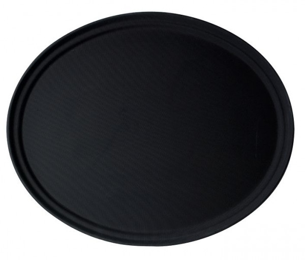 Plateau Cambro Camtread 74 x 60 cm Ovale Noir, VE: 6 pièces, 2900CT110