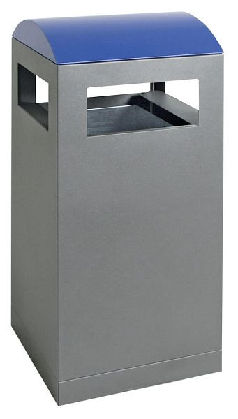 tri des déchets contondants A³, gris anthracite/5010, conteneur intérieur galvanisé, 90 litres, 650-090-0-2-510
