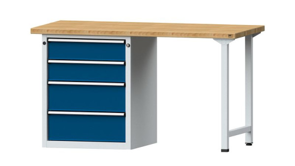 Etablis ANKE Etabli combiné, modèle 816 V, 1500 x 700 x 840 mm, RAL 7035/5010, BMP 40 mm, 415 000