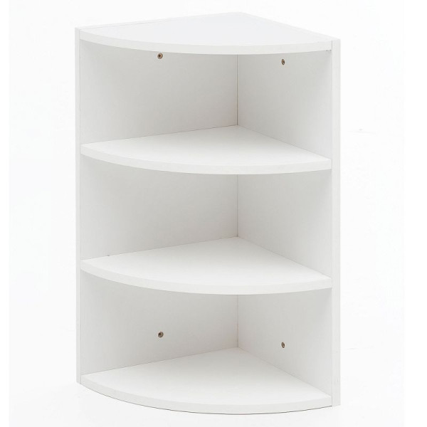 Étagère d'angle Wohnling blanc 30 x 60 x 30 cm bois, WL5.843