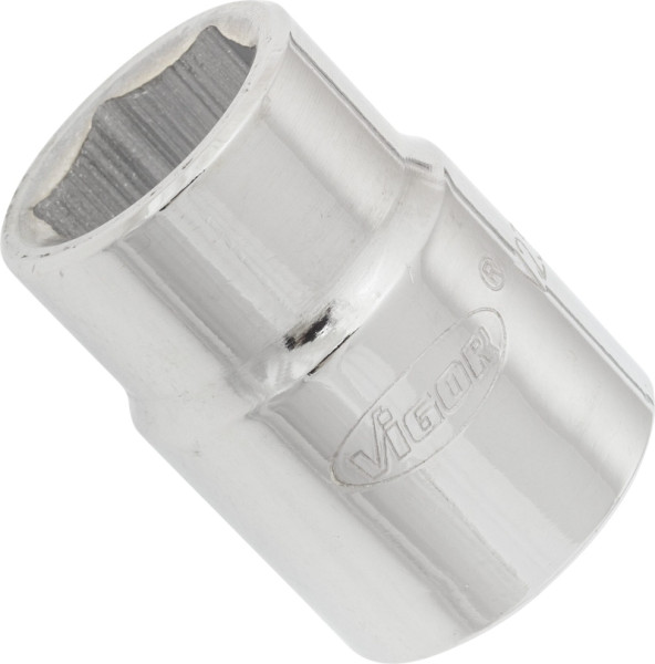 Insert de clé à douille VIGOR, carré creux 20 mm (3/4 pouce), profil à six pans extérieurs, 22 mm, V2325N