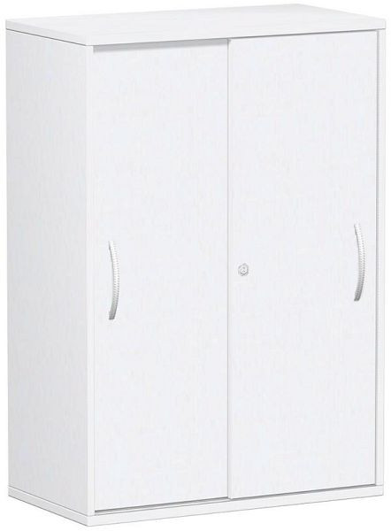 geramöbel panneau supérieur d'armoire à portes coulissantes 25 mm, avec pieds, verrouillable, 800x425x1182, blanc/blanc, S-383502-WW
