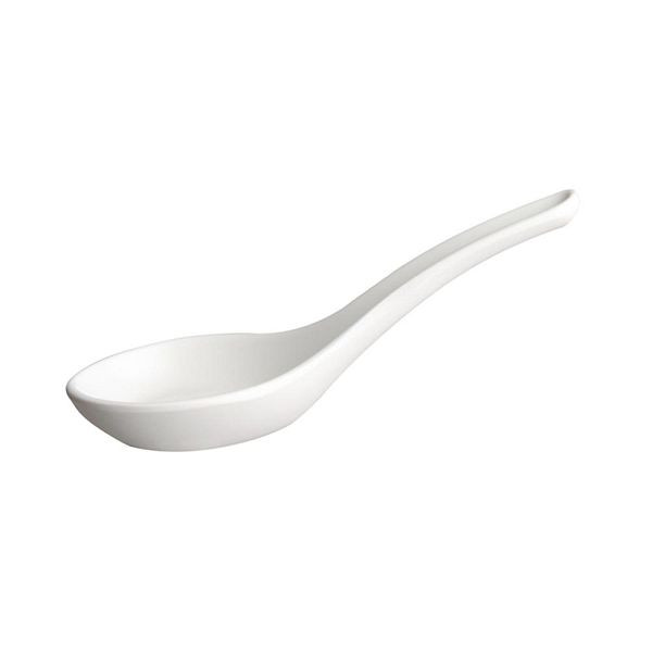 Cuillère à manger pour les doigts APS -FRIENDLY-13,5 x 4,5 cm, hauteur : 4,5 cm PET, blanc, paquet de 12, 79010