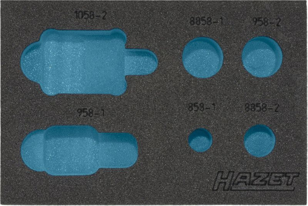 Insert en mousse souple à 2 composants Hazet, pour 163-217/6, 958 N/6, dimensions / longueur : 172 mm x 114 mm, 163-217L