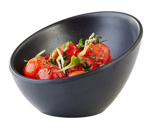 Bol APS -ZEN-, Ø 10 cm, hauteur : 7 cm, mélamine, noir, aspect pierre, 0,08 litre, 84349