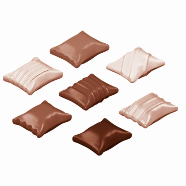 Moule à chocolat Schneider - raviolis italiens 6 figures, 275x135x24 mm - double forme recto/verso// 36x28x9 mm, 2x6 gr, 2x6 pièces, 421597