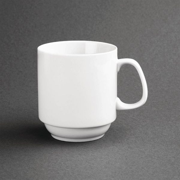 Gobelets empilables OLYMPIA Whiteware 28.4cl, UE: 12 pièces, CB461