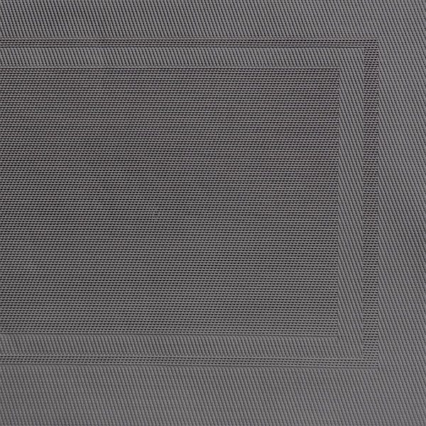 Set de table APS, 45 x 33 cm, PVC, ruban fin, coloris : FRAMES gris, lot de 6, 60540