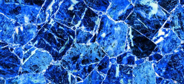 rutec Projekt pour VARDAflex Wallpaper 480x220x20mm, pierre naturelle, sodalite, blanc, bleu, élément de design bleu clair, PCFSOD