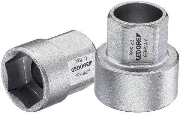 GEDORE Insert pour clé à douille 13 mm 1/2", 6 pans, court, 2225875