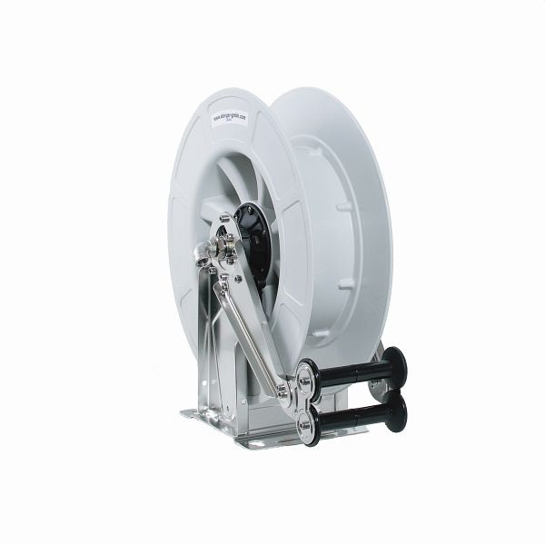 Enrouleur de tuyau Ebinger OSK 400, air comprimé, châssis et axe en acier inoxydable, tambour ABS, sans tuyau, 3.404.100