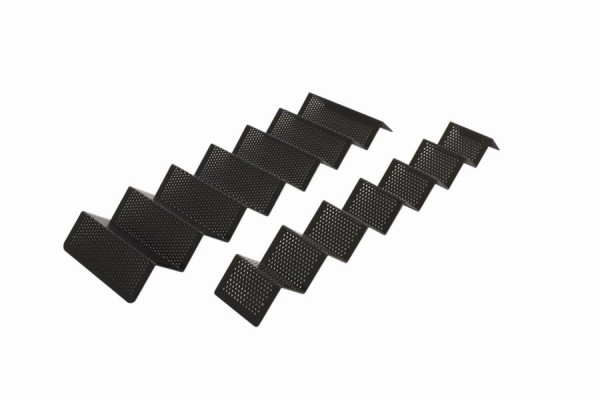 Présentoir à snacks Schneider, forme vague, matériau : aluminium, noir semi-mat, 580 x 170 mm, 154091