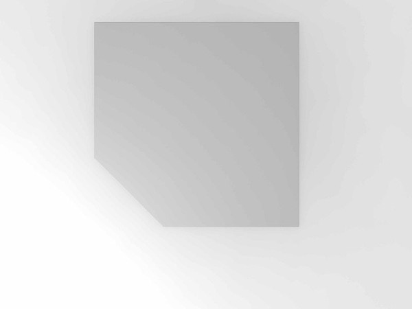 Plaque de liaison Hammerbacher forme trapézoïdale / console / pied d'appui gris/argent, forme carrée avec coin biseauté, VXBT12/5/S