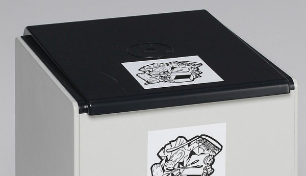 Couvercle VAR pour bidon plastique 60 l, anthracite, 38106