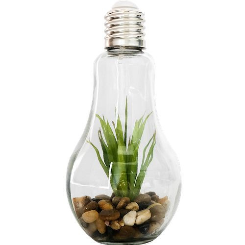 Lampe de décoration en verre Technoline avec pierres et plantes, 775783