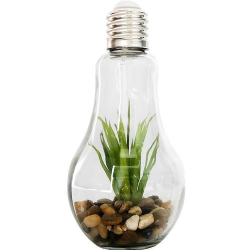 Lampe de décoration en verre Technoline avec pierres et plantes, 775783